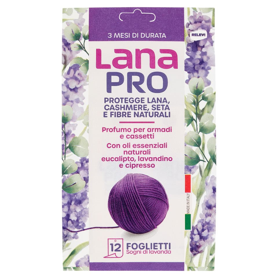 Lana Pro Foglietti Sogni Di Lavanda 12 Pz