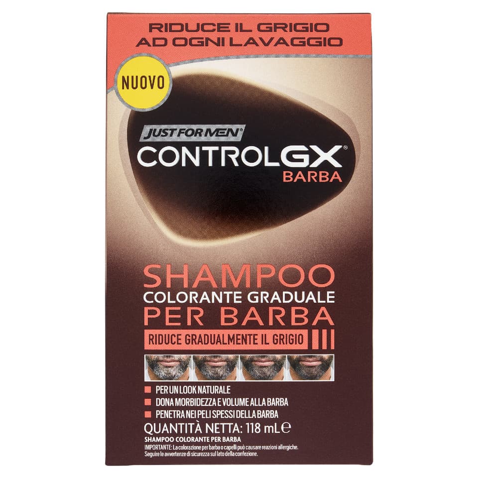 Just For Men Control Gx Barba Shampoo Colorante Graduale Per Barba
