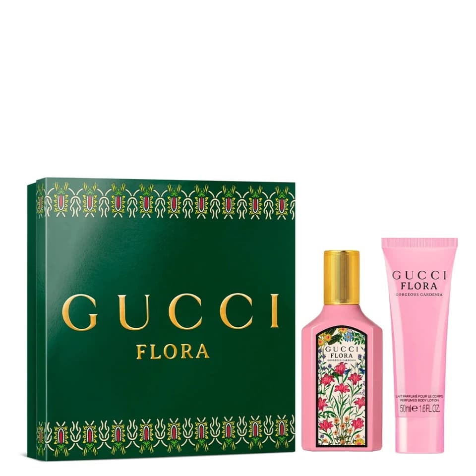 Cofanetto Regalo Gucci Flora Gorgeous Gardenia Eau De Parfum Pour Femme E Perfumed Body Lotion