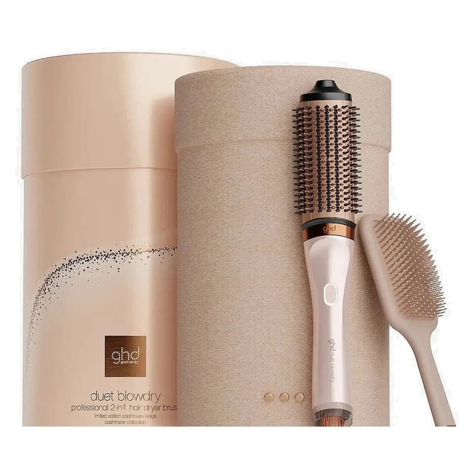 GHD DUET BLOWDRY HAIR DRYER BRUSH FESTIVE GIFT SET IN CASHMERE COLLECTION