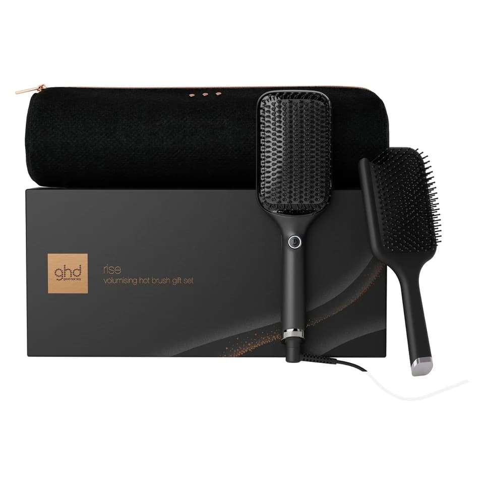GHD GLIDE + MAX HOT BRUSH FESTIVE GIFT SET IN BLACK
