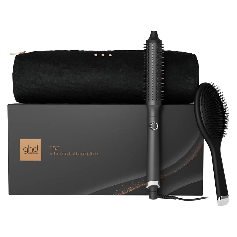 GHD RISE HOT BRUSH FESTIVE GIFT SET IN BLACK