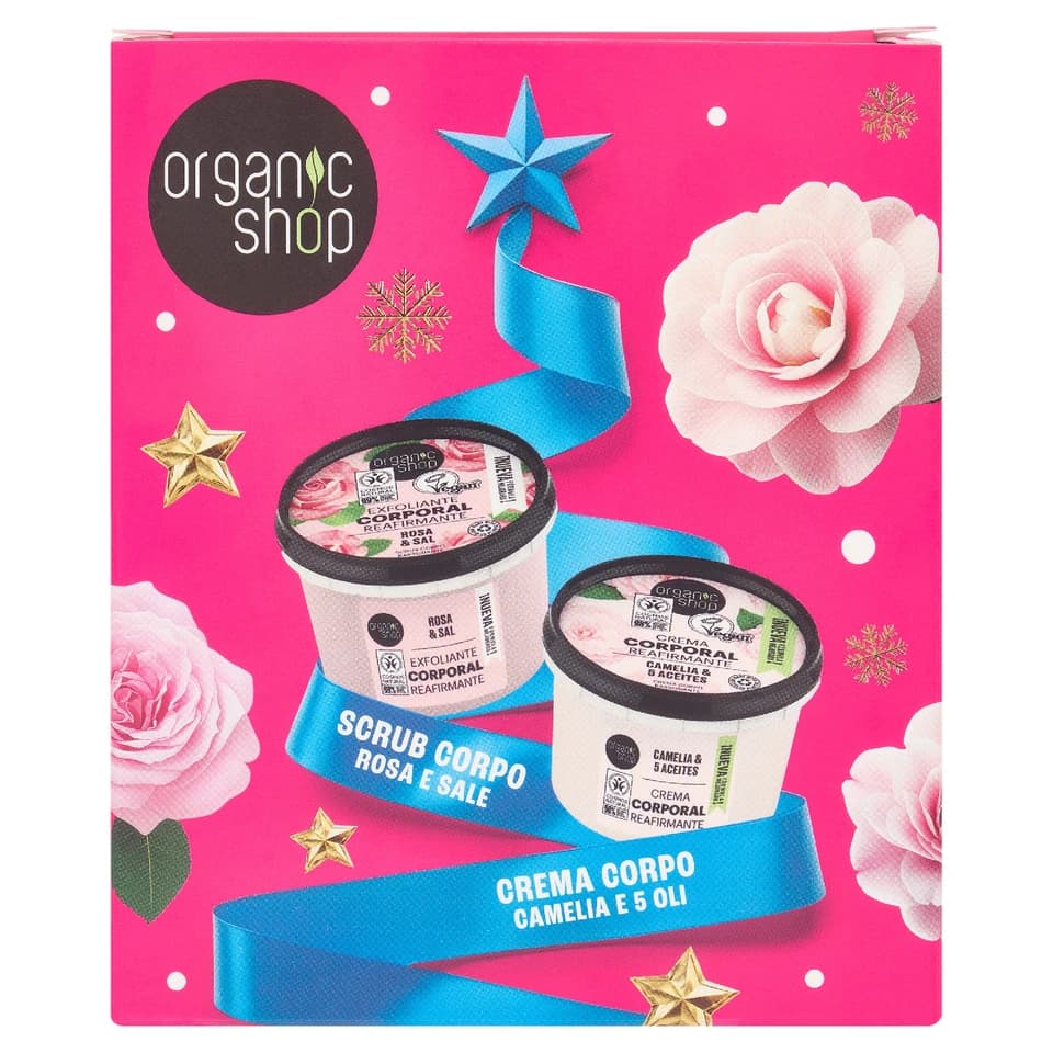 Scrub Corpo Rosa E Sale 250 Ml + Crema Corpo Camelia E 5 Oli 250 Ml