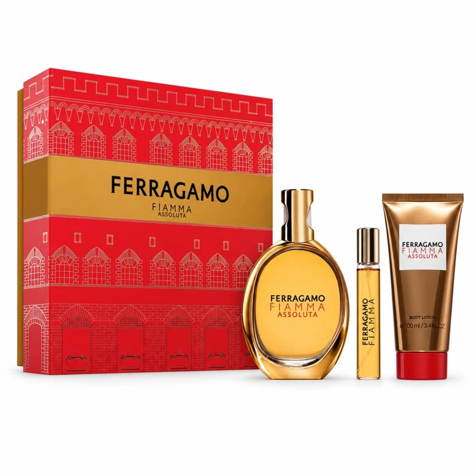 Cofanetto Fiamma Assoluta - Eau De Parfum 100 Ml + Body Lotion 100 Ml + Travel Size 15 Ml