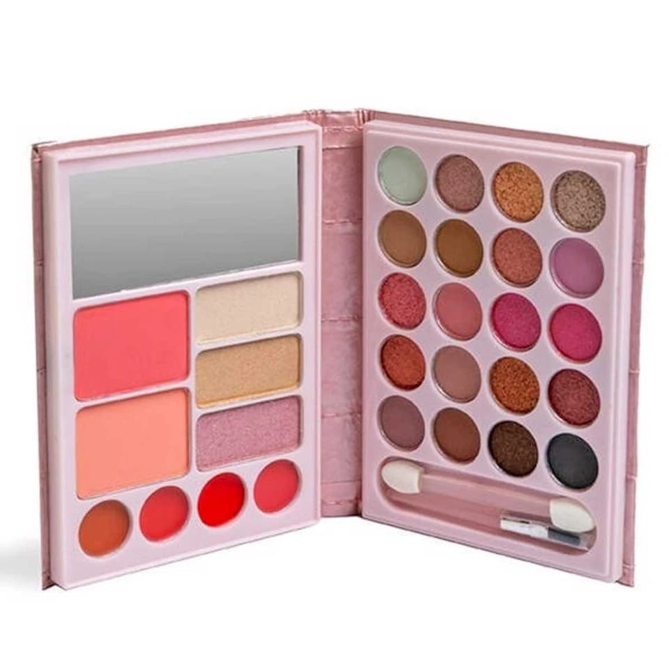 Cofanetto Glow Book Palette - 20 Ombretti Alta Pigmentazione + 2 Blush + 3 Illuminanti In Polvere + 4 Rossetti Cremosi