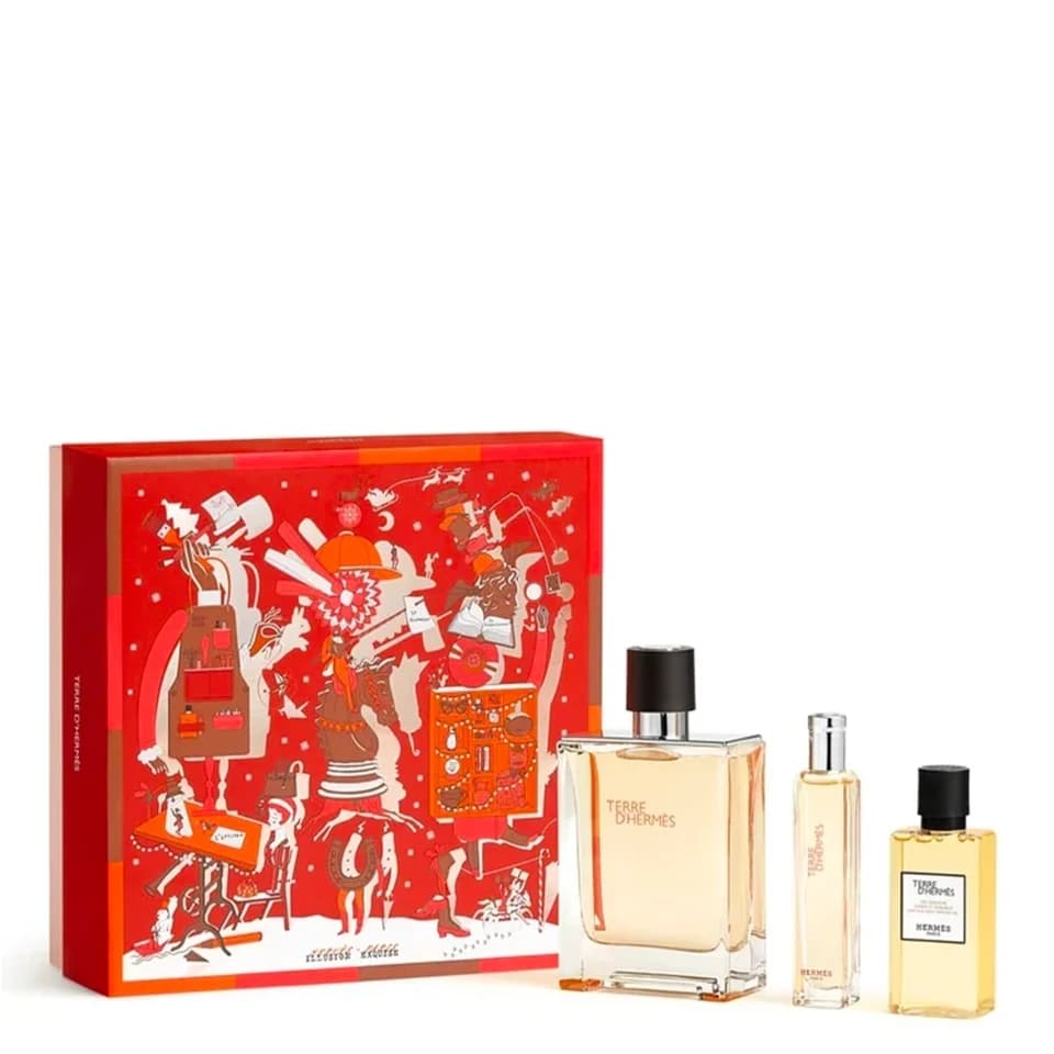 Cofanetto Terre D’hermès Eau De Toilette - Eau De Toilette 100ml + Eau De Toilette 15ml + Gel Doccia Corpo E Capelli 40ml
