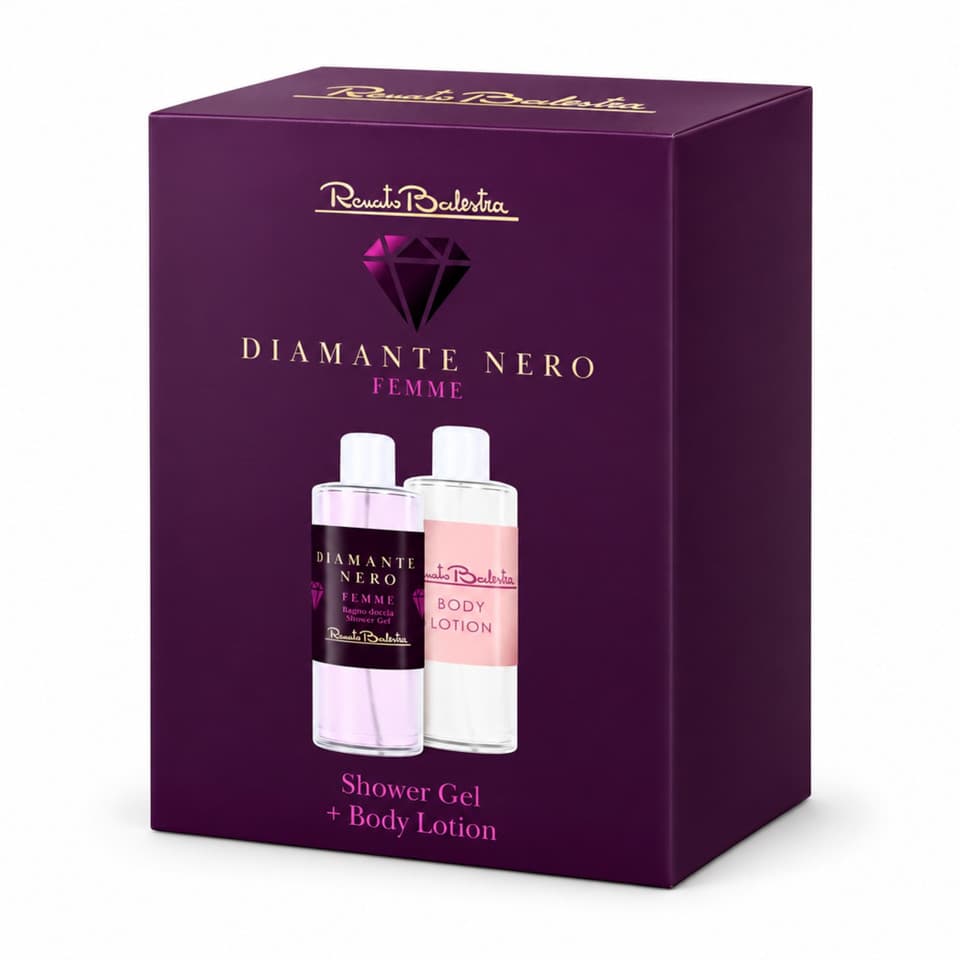 Cofanetto Diamante Nero - Shower Gel 400ml + Body Lotion 400ml
