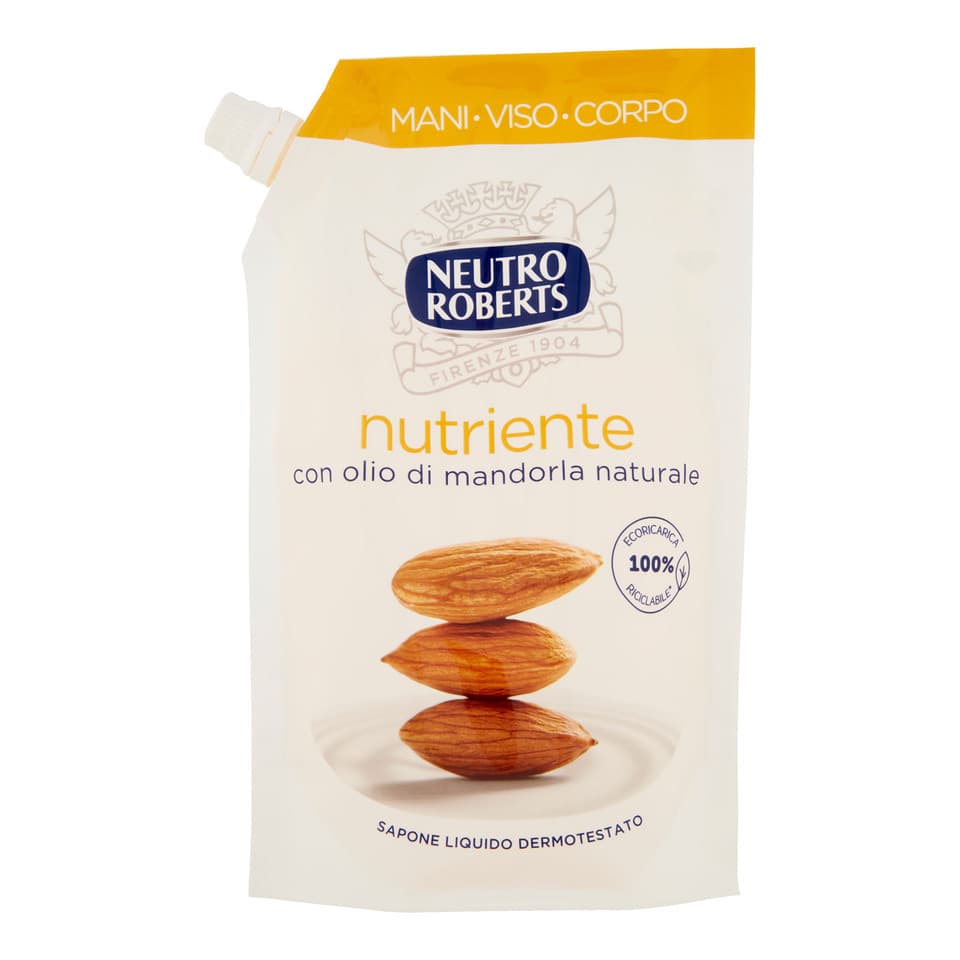Sapone Liquido Nutriente Con Olio Di Mandorla - Ricarica