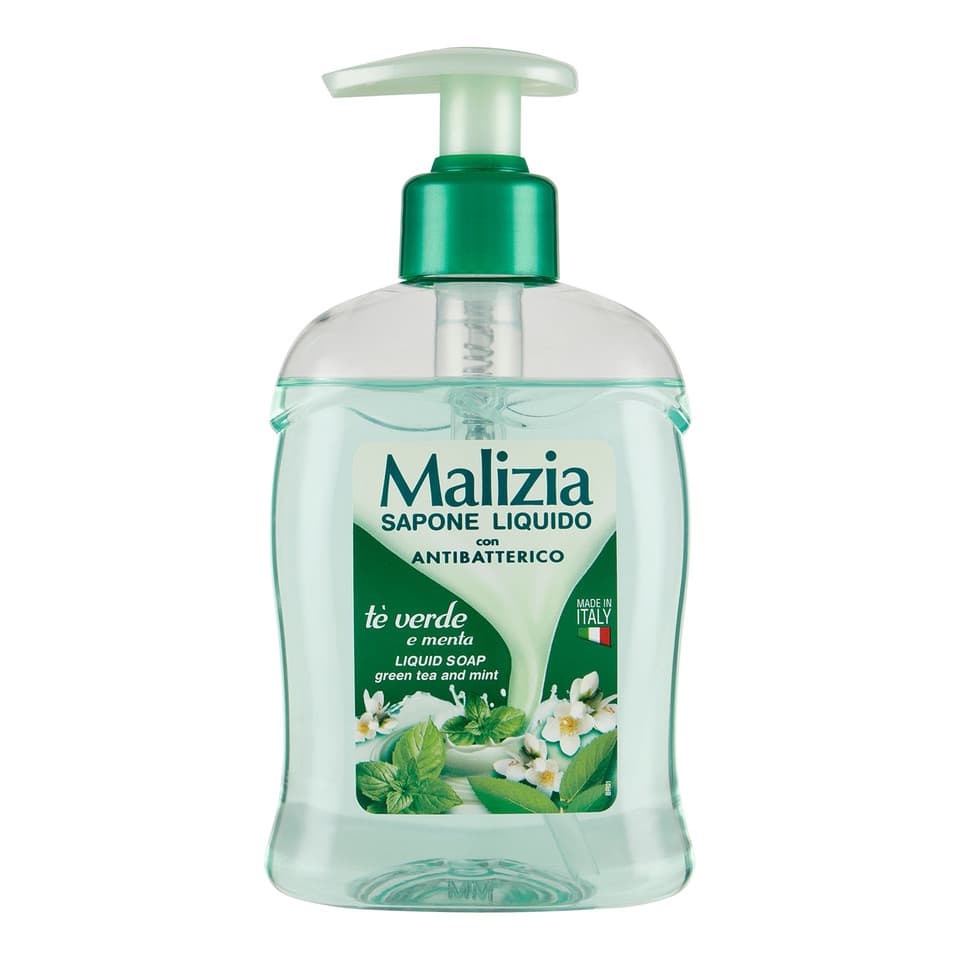 Sapone Liquido Con Antibatterico Tè Verde E Menta