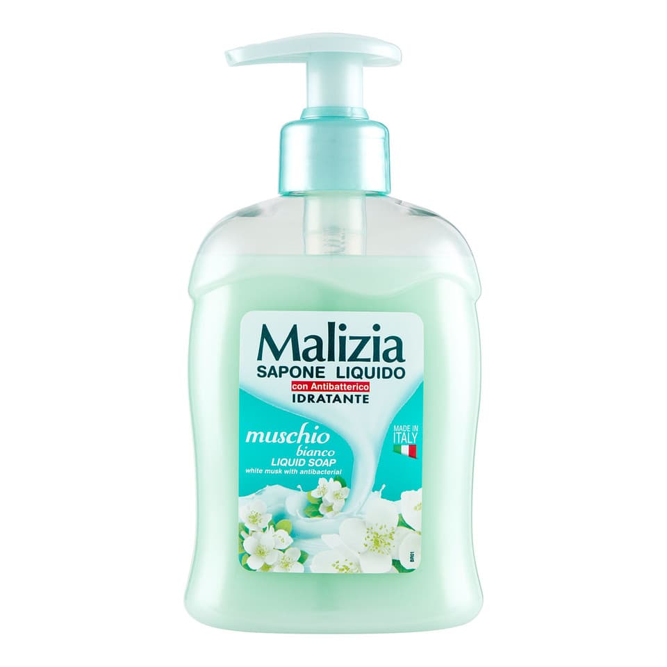 Sapone Liquido Con Antibatterico Idratante Muschio Bianco