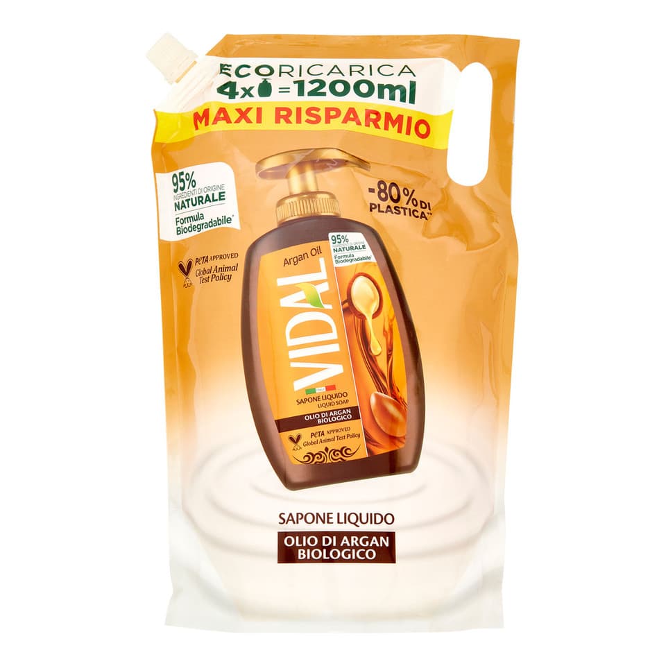 Argan Oil Sapone Liquido Olio Di Argan Biologico Ecoricarica