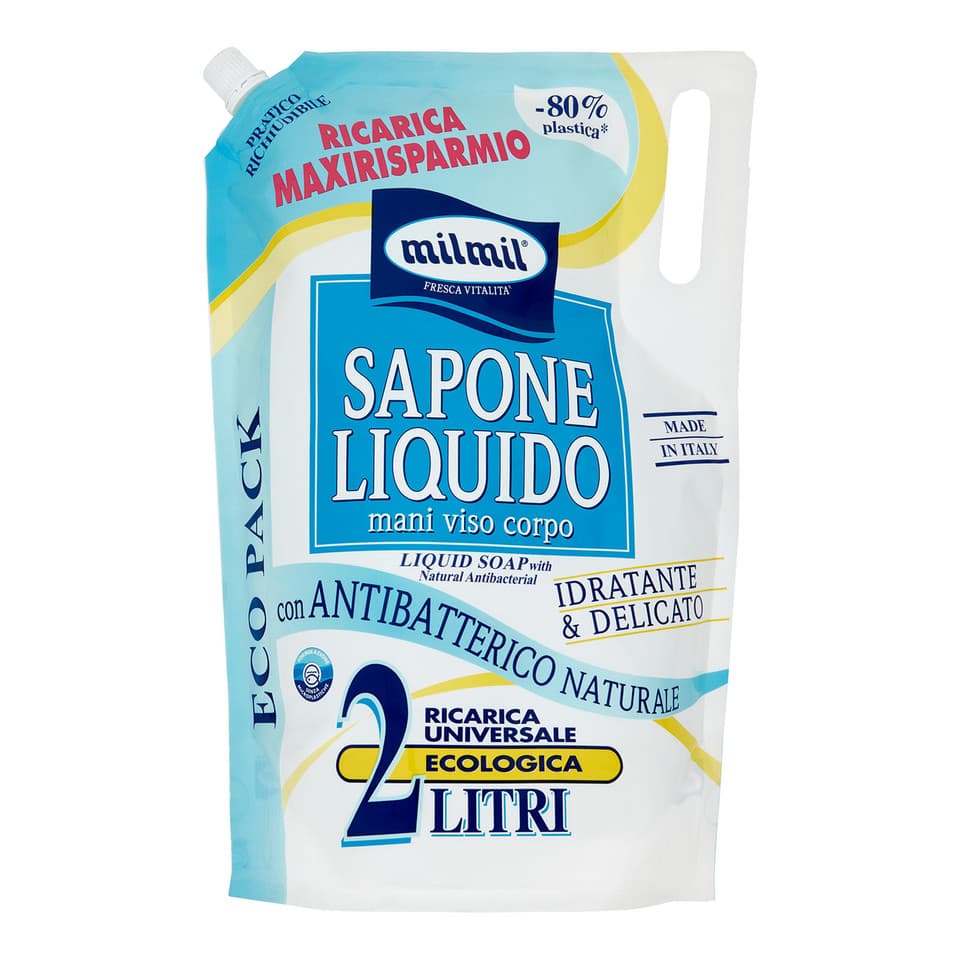 Sapone Liquido Con Antibatterico Naturale Ricarica Universale Ecologica