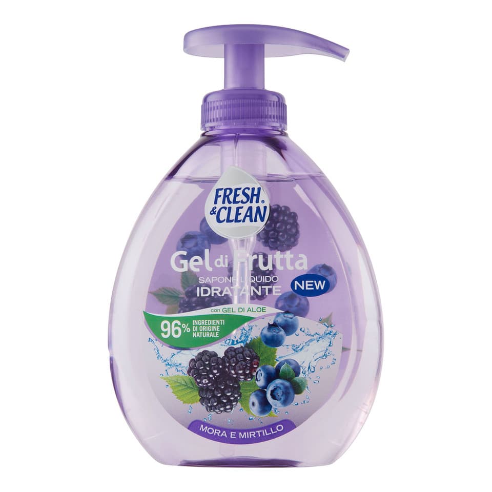 Gel Di Frutta Sapone Liquido Idratante Mora E Mirtillo