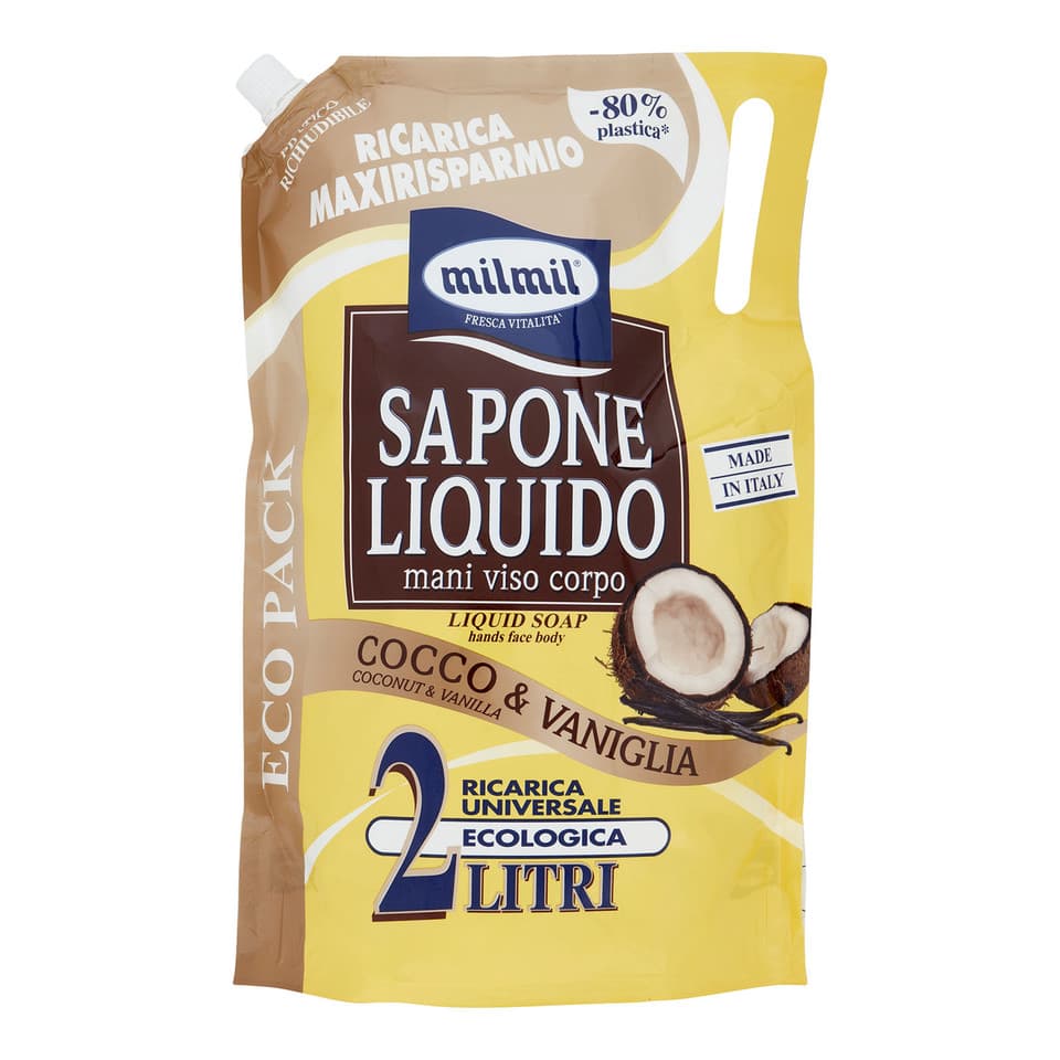 Sapone Liquido Cocco & Vaniglia Ricarica Universale Ecologica