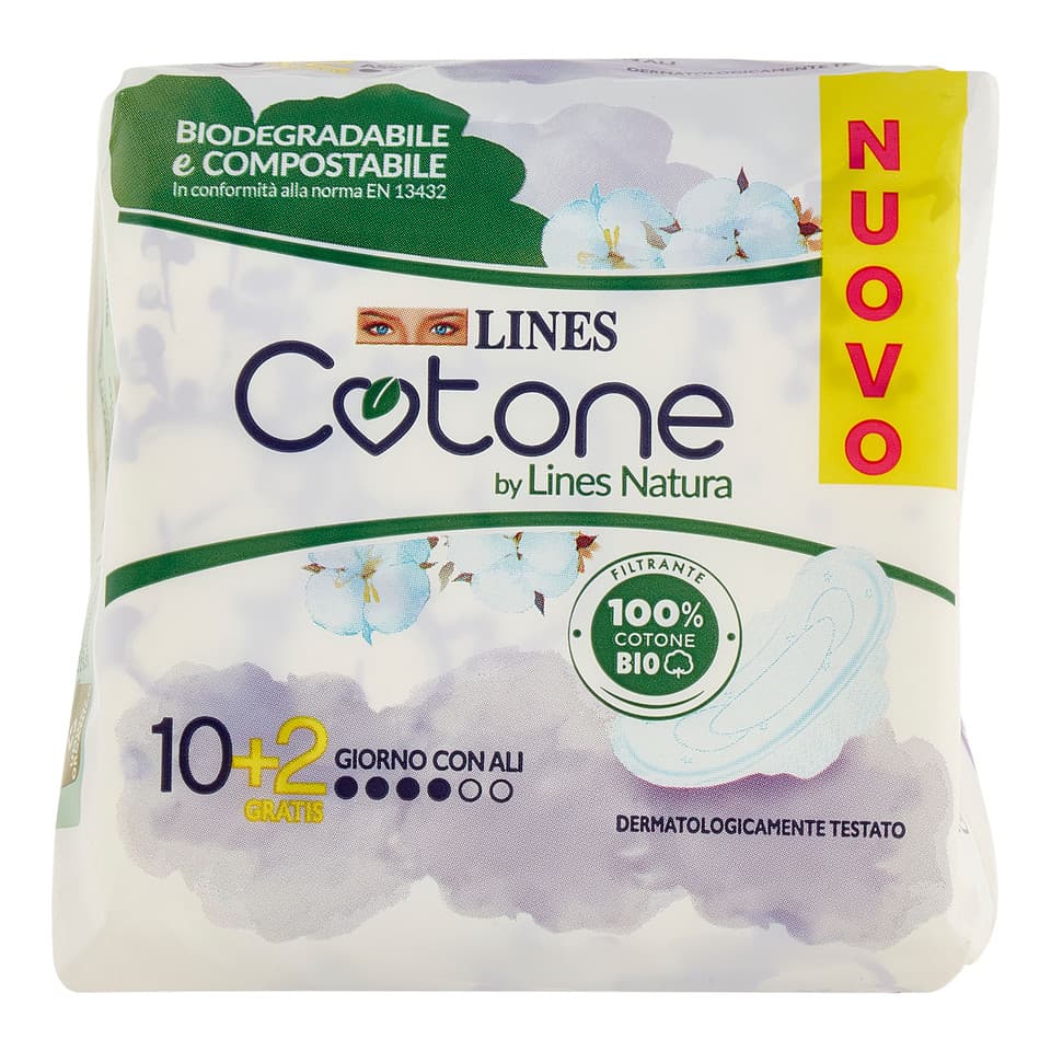 Cotone By Lines Natura Giorno Con Ali 10 + 2 Pz