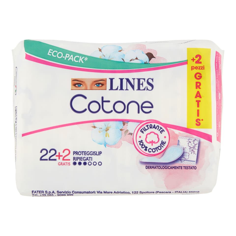 Lines Cotone Proteggislip Ripiegati 22 Pezzi