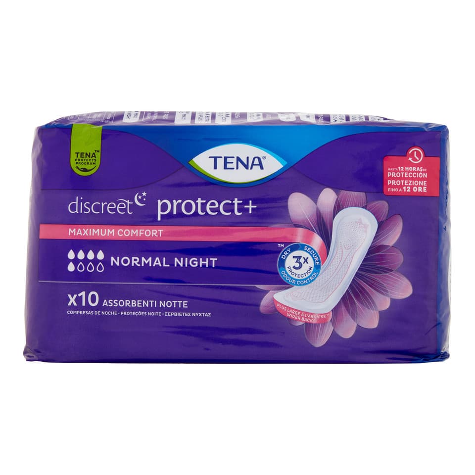 Discreet Protect+ Normal Night Assorbenti Notte 10 Pz