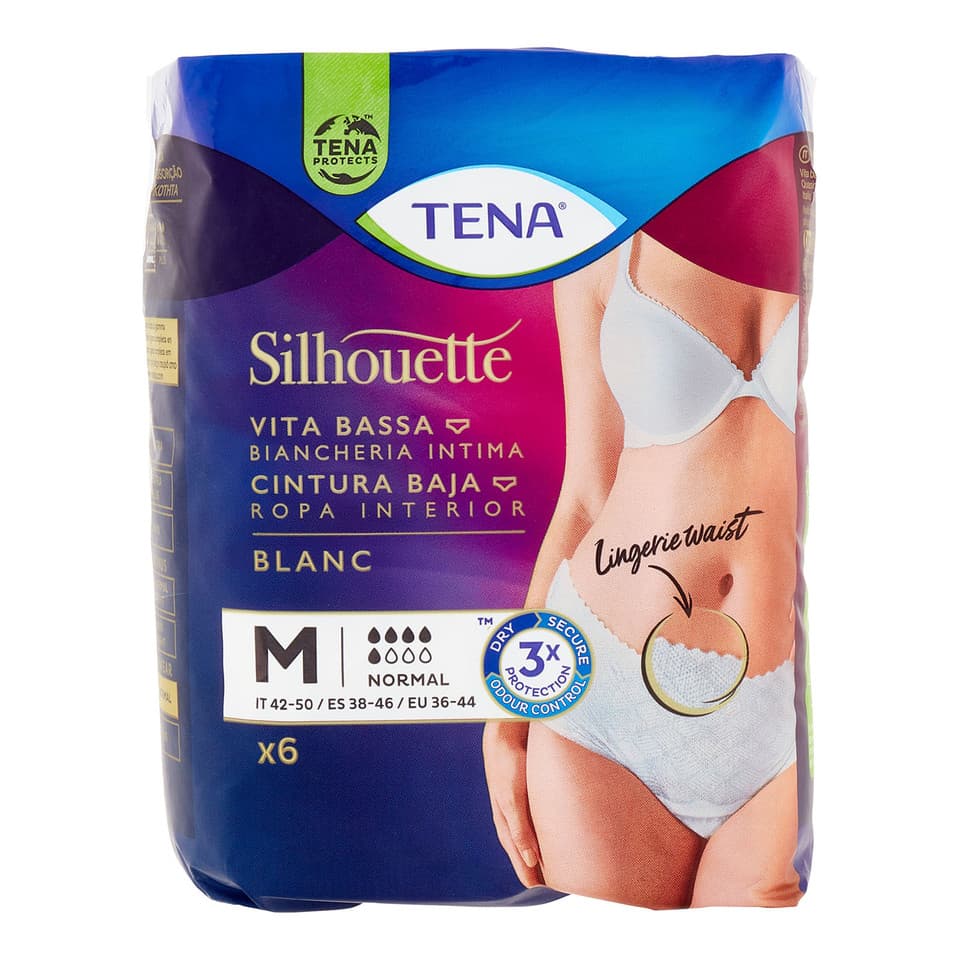 Silhouette Vita Bassa Biancheria Intima Blanc Normal L 5 Pz