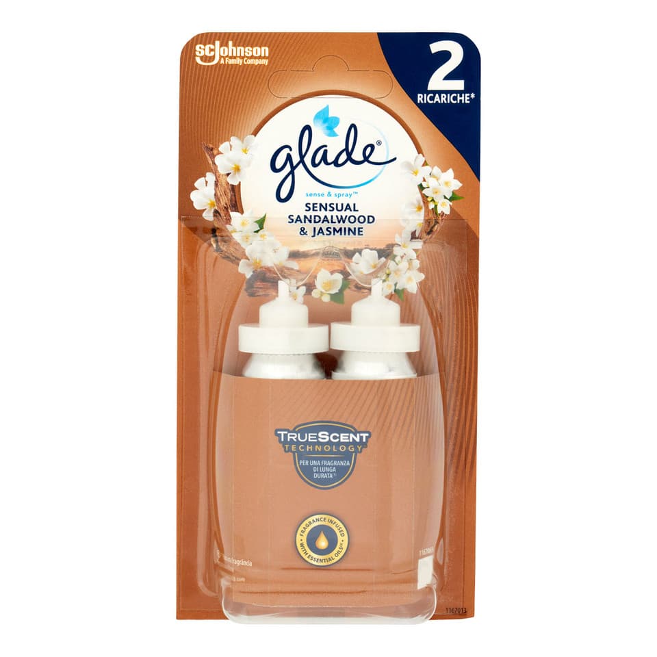Sense&spray Doppia Ricarica, Profumatore Ambienti Con Sensore, Sandalo Bali E Gelsomino 2x18ml