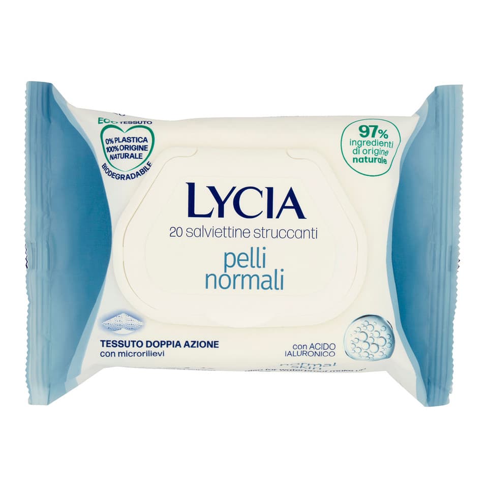 Salviettine Struccanti Doppia Azione Pelli Normali 20 Pezzi