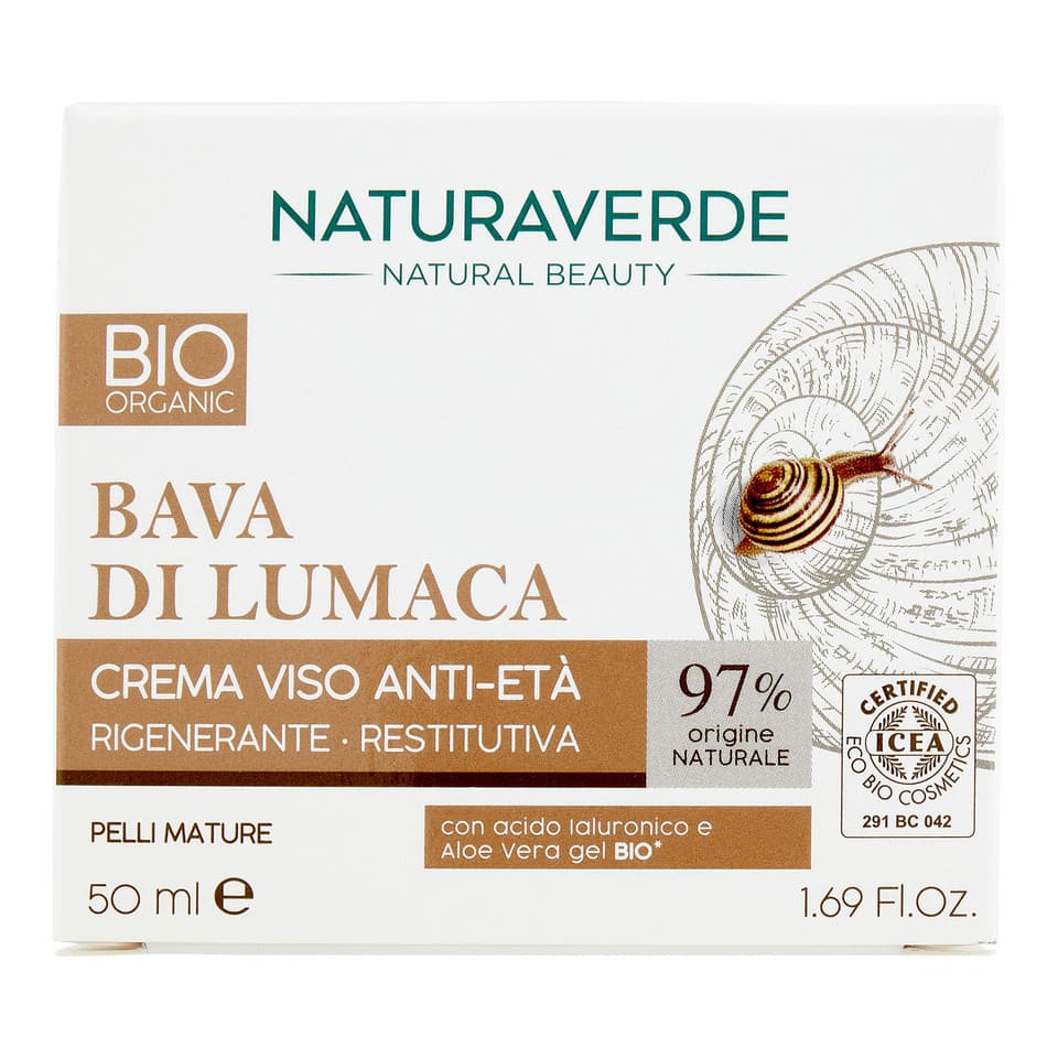 Natural Beauty Bio Bava Di Lumaca Crema Viso Anti-età Rigenerante - Restitutiva