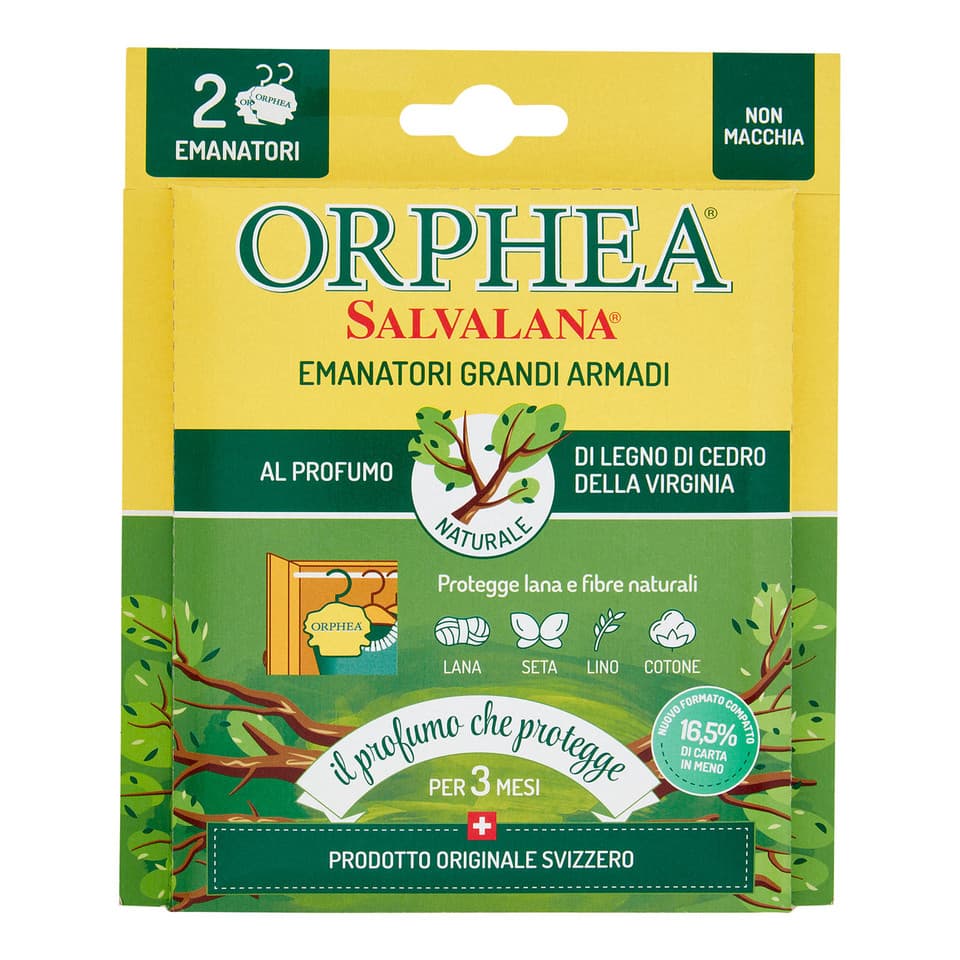 Salvalana Emanatori Grandi Armadi Al Profumo Naturale Di Legno Di Cedro 2 X 4,4 G