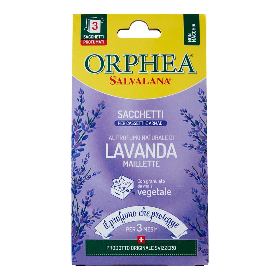 Salvalana Sacchetti Per Cassetti E Armadi Al Profumo Naturale Di Lavanda Maillette 3 Pz