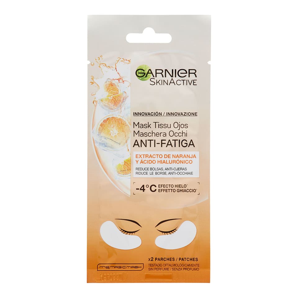 Skincare Maschera Occhi Anti Fatica Con Acqua Di Cocco E Acido Ialuronico, Arancione