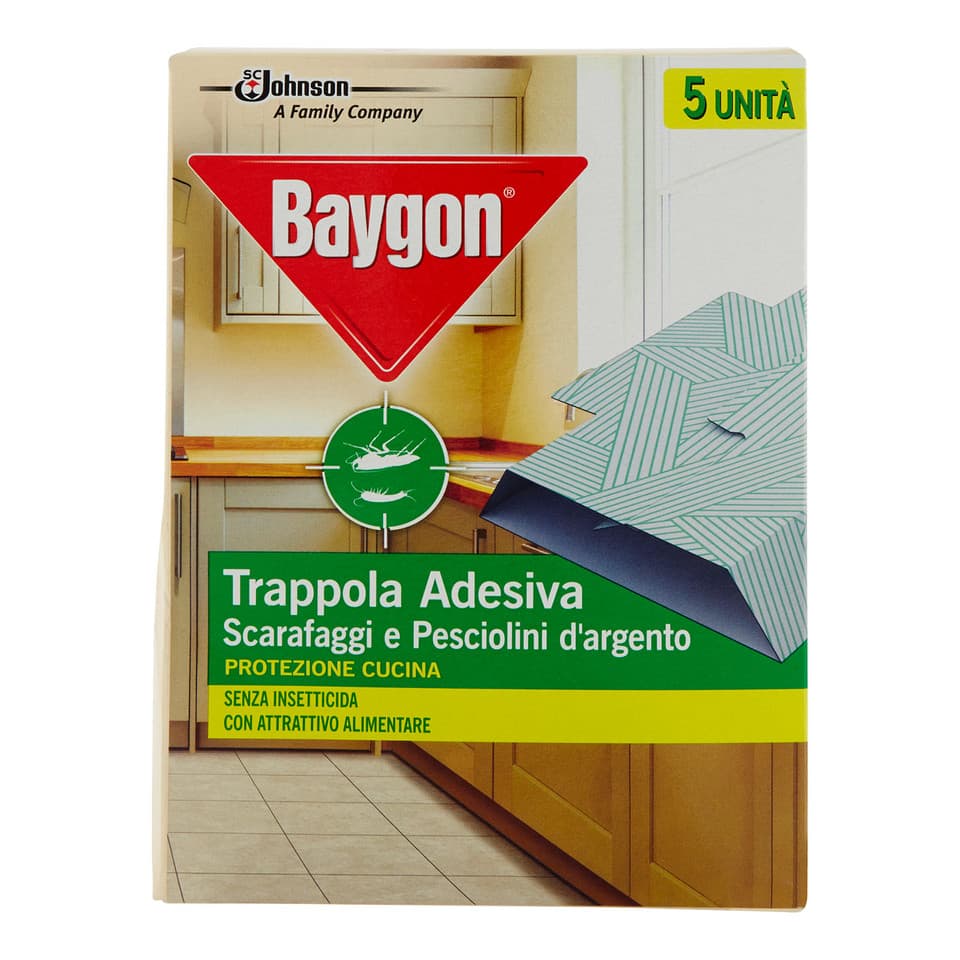 Trappola Adesiva Scarafaggi E Pesciolini D'argento 5 Pz