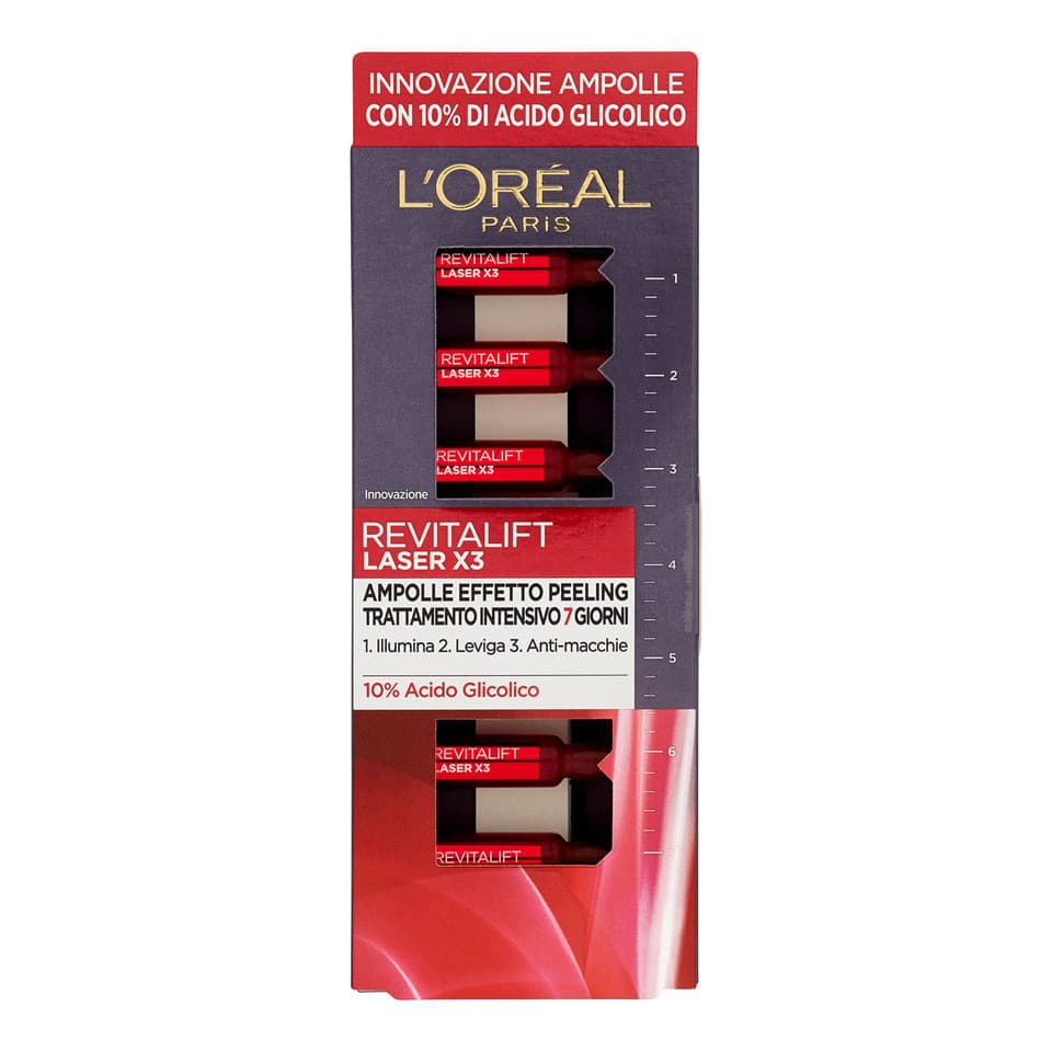 Ampolle Revitalift Laser X3 Ampolle Arricchite Di Acido Glicolico Concentrato Al 10%