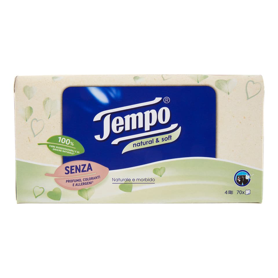 Fazzoletti Natural & Soft Fazzoletti 4 Veli 70 Pz