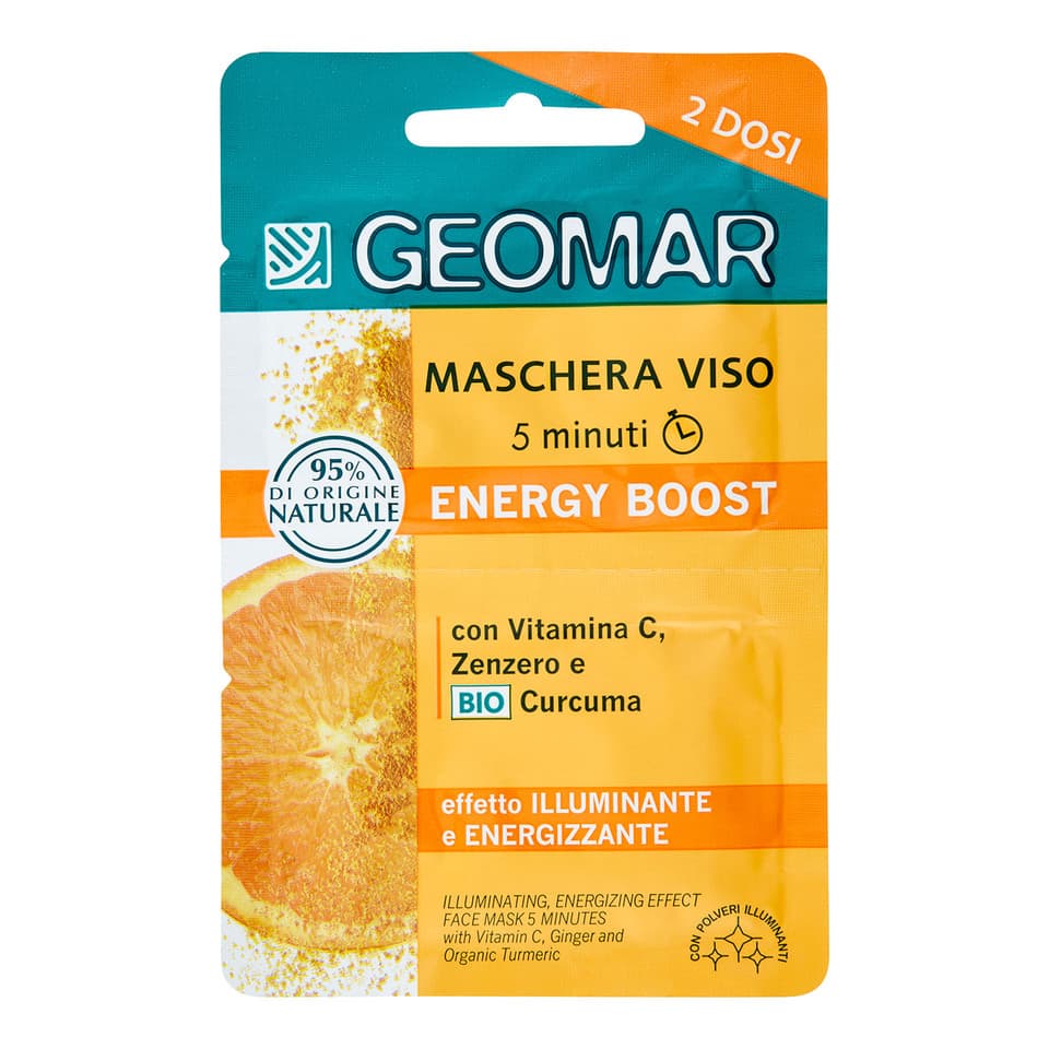 Maschera Viso 5 Minuti Energy Boost 2 X 7,5 Ml