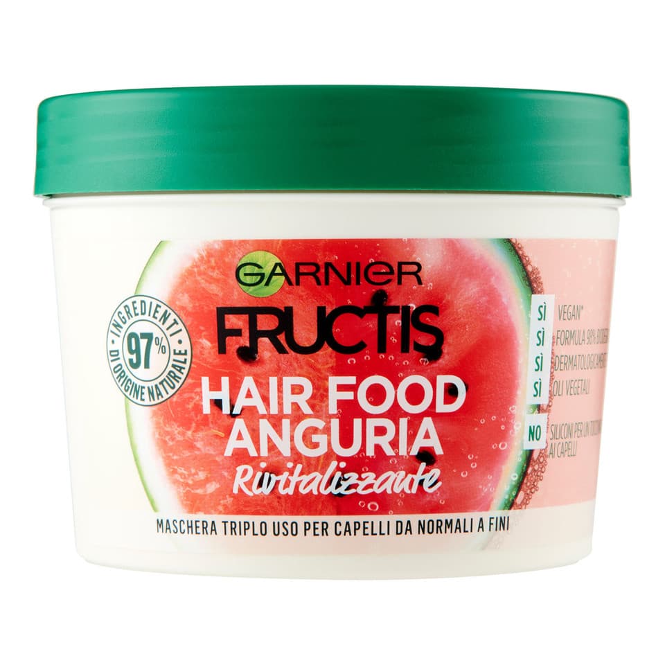 Maschera Fructis Hair Food, Ideale Per Capelli Fini, Arricchito Con Anguria