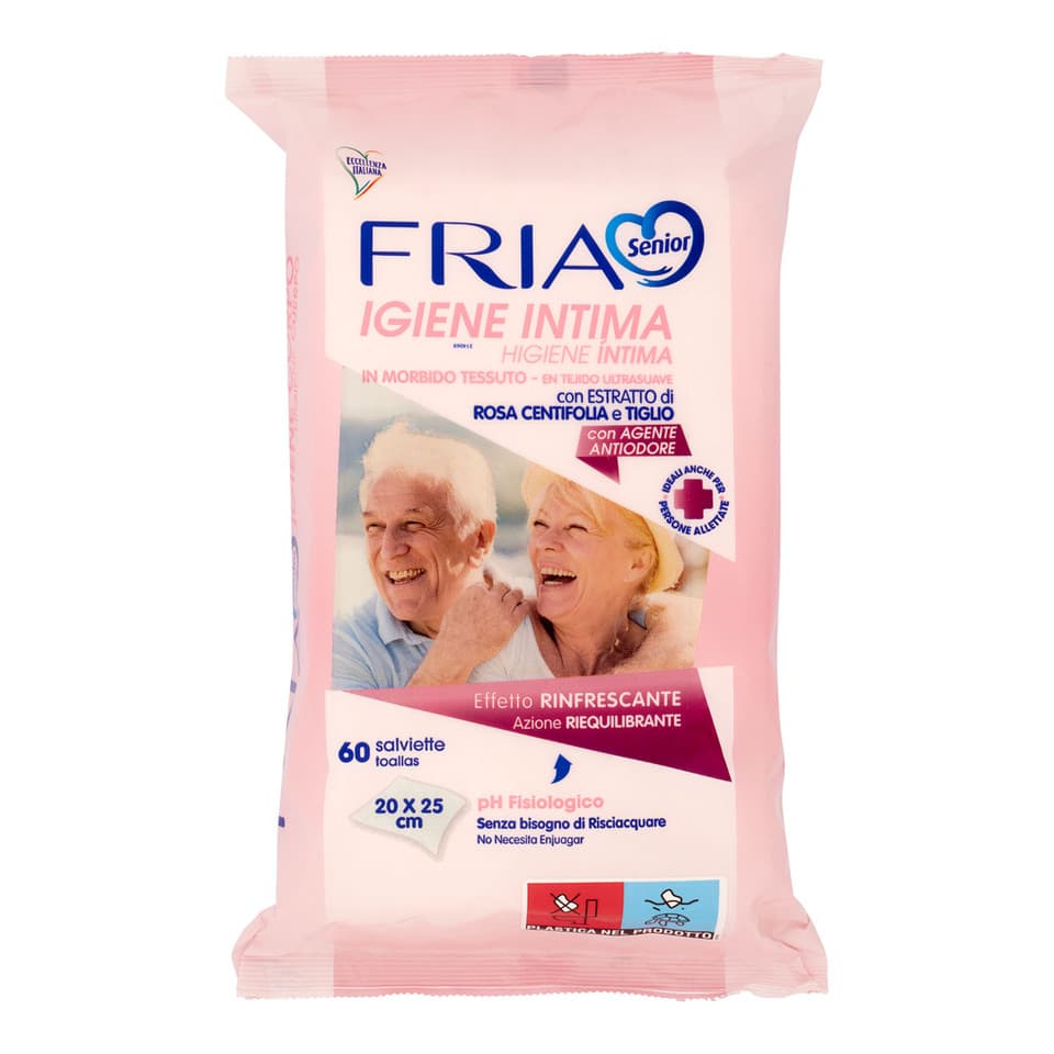 Senior Igiene Intima Salviette Effetto Rinfrescante 60 Pz