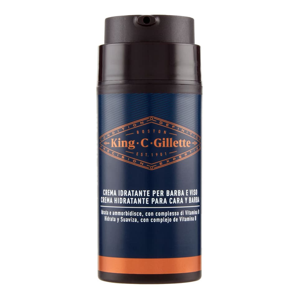 Gillette Crema Idratante Per Barba E Viso, Con Complesso Vitamina B