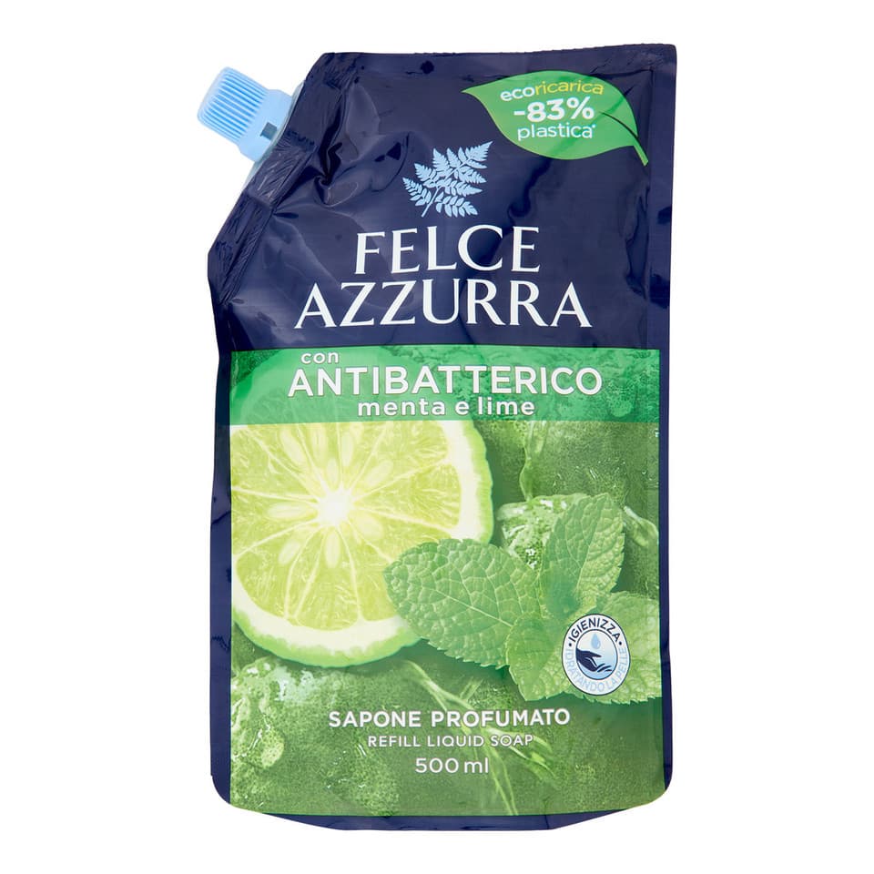 Sapone Profumato Con Antibatterico Menta E Lime - Ricarica