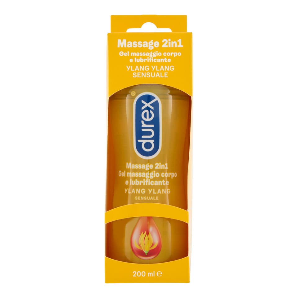 Massage 2 In 1, Gel Lubrificante Intimo A Base Acqua E Gel Per Massaggi, Con Ylang Ylang