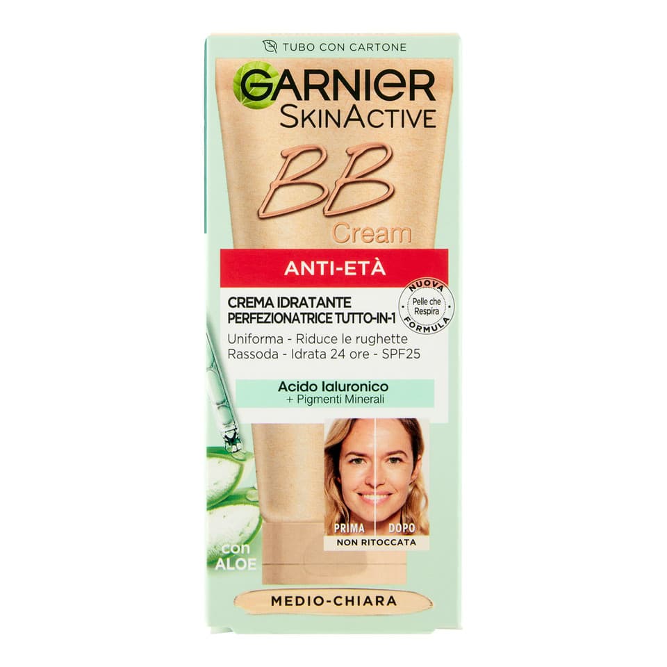 Bb Cream Anti-age, Con Acido Ialuronico, Tonalità Medio-chiara